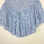 Sky to Moon Vivid Ditsy Floral Corset Crossed Tie Mini Skort Blue Size Medium M Photo 12