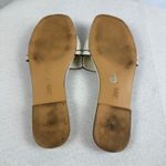 ZARA ‎ Women's Chain Detail Slide Sandals Ivory/Cream Chic Summer Shoes Size 6 Photo 4