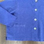 Vintage 90s Linen Blend Chore Coat Boxy Swing Jacket in Dusty Purple Size Large Photo 2