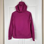 Reebok Zip-Up Hoodie Fitted Sweatshirt Running Sport Jacket Purple Black Size L Photo 2