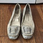 Jack Rogers  Belle Buckle Python Printed Leather Flats Size 9.5 Cream Python Photo 1