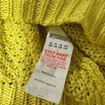Missguided  Size Small/Medium Yellow Oversized Off Shoulder Knit Neon Sweater Photo 4
