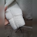 MERRY Fuzzy Sweater with Red and Green Sequin Design White Photo 4