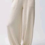 Free People  Beach Freya Knit Pants Balloon Tapered Wide Leg Pant Linen Blend XS Photo 2