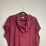 Bryn Walker  Faux Suede Pocket‎ Poncho Tunic Top Size S Porto Burgundy Photo 4