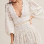 Love Shack Fancy NWT $995 Jiona paneled crocheted cotton embroidered dress size 00 Photo 0