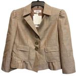 Suit Studio Blazer Women’s 12 Brown Shimmer Textured Career Wedding Church Wear Photo 0