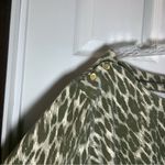 Jessica London  Green/Cream Print Boatneck 3/4 Sleeve Blouse 30/32 Photo 4