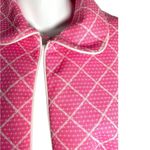 Vintage 1970s Geometric Bubblegum Hot Pink Crop Jacket Medium Photo 4