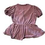 AUW  women's medium purple v-neck blouse Photo 1