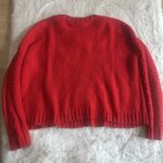 Mudd  Womens Oversized Large Sweater Red Cropped Cable Knit‎ Acrylic Photo 6