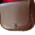 Vintage 1970's Leather Boho Saddle Handbag Photo 4
