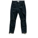 Pistola  Nico Ember High Rise Skinny Distressed Black Jeans‎ Size 27 Denim Slim Photo 2