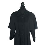 Vintage Forstmann Black Merino Wool Cape Collar Embroidered Velvet Princess Coat Size undefined Photo 3