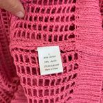 Pink Lily  Vibrant Pink Knit Top Crop Size L Cover Up Photo 4