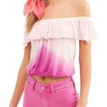 Free People Cora Off The Shoulder Pink Ombré Top NWT Photo 0
