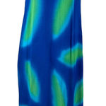 Pineapple Passion Womens M Maxi Dress Gauzy Abstract Beachy Summer Tropical Blue Size M Photo 0