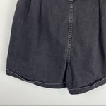 Topshop  Black Denim Paperbag Tie Waist Shorts Sz 6 Photo 7