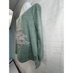Women's Christmas Tree Long Sleeve‎ Tshirt Green Silver Small Holiday Top Photo 2
