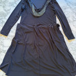 Source Unknown NWT Black Long Sleeve Rhinestone back Dress Size 12 Photo 0