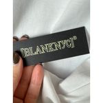 BLANKNYC Shirt Women Medium White Cotton Might Be Right Shoulder Pad Tee NWT Photo 8