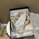 NWT Lauren Ralph Lauren Gabriele Metallic Leather Sandal Silver Size 8.5 Photo 9
