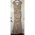 La Femme Evening Mother of the Bride Gown Nude 6 NWT 29805 Pleated Jersey Skirt Photo 9