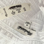 Madewell  Poplin Smocked Tank Top Square Neck Stretch White Cropped Medium NWT Photo 7