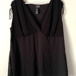 Bisou Bisou  black sleeveless v neck layered 2XL Photo 0