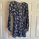 Wild Fable  size medium floral granny core midi knee length long sleeve blue Photo 2