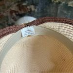Vintage Woven Sun Visor Hat Tan Photo 7