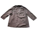 Quince Organic Cotton Knit Cardigan Blazer Brown Size Large Open Front Pockets Photo 9