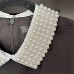 Jessica Howard Black A Frame Short Dress With Pearl Beaded Collar Photo 4