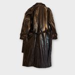Nocturne Belted Pleather Trench Coat – Size M (NWT) Brown Size M Photo 7