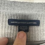 American Eagle  Women’s Xl Light Gray Knit Sweater Tie Sleeve Casual Top Photo 8
