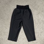 Duo Maternity Black Pull On Dress Pant Capris With Belly Band | Size Medium Photo 4