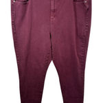Lane Bryant  Plus Size 18 Jeans High Rise Stretch Skinny Burgundy Merlot 1782 Photo 0