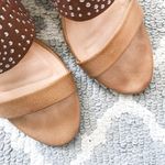 Francesca’s studded cognac block heel mule sandal Brown Size 7.5 Photo 4