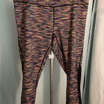 Zella Yoga capris bright graphic multicolor space dye print MEDIUM Photo 0