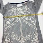 Altar'd State Gray Lace Detail Top with Bell Sleeves S Photo 5
