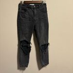 Abercrombie & Fitch The Skinny High Rise Gray Black Distressed Knee Size 4 (27S) Photo 2