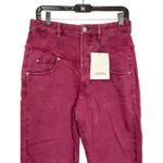 Isabel Marant  Noemie Straight Leg Jeans in Burgundy 38 New Womens Denim Pants Photo 4