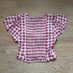 ZARA Gingham Cut Out Twist Crop Top Photo 3