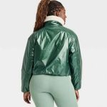 All In Motion  Women’s Hooded Jacket Green Full Zip Sherpa Lined Size L NWT Photo 1