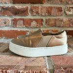 Vince Warren Tan Satin Platform Slip On Sneakers, 6 Photo 6