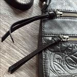 The Sak  Black Leather Crossbody Bag Floral Embossed Everyday purse Photo 3