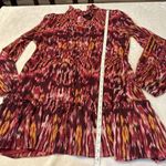 House of Harlow  1960 Dress Mini Long Sleeve Purple Abstract Printed Dress Size 8 Photo 7