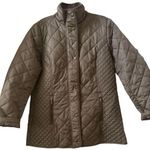appleseed's Women's Quilted Jacket Brown Size S High Collar Two Front Pockets Photo 0