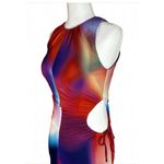 Rebecca Vallance Del Prado Midi Dress in Multicolor 4 Womens Cut out Cocktail Red Photo 5