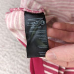 Pilcro Collared Half Zip Red Striped Cropped Quarter Pullover Sweatshirt Medium Photo 7